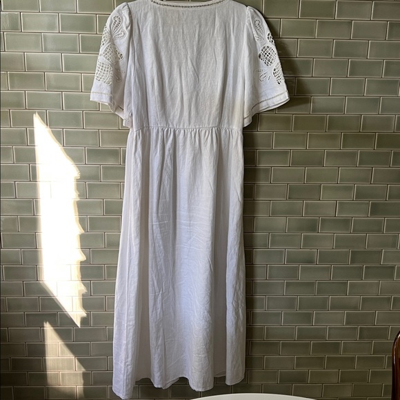 Madewell Cassie White Linen Dress - Picture 8 of 15